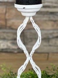 White Distressed Spiral Candle Holder Large for wholesale by DNS Designs