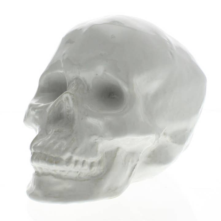 Ceramic Skull - White for wholesale by HomArt