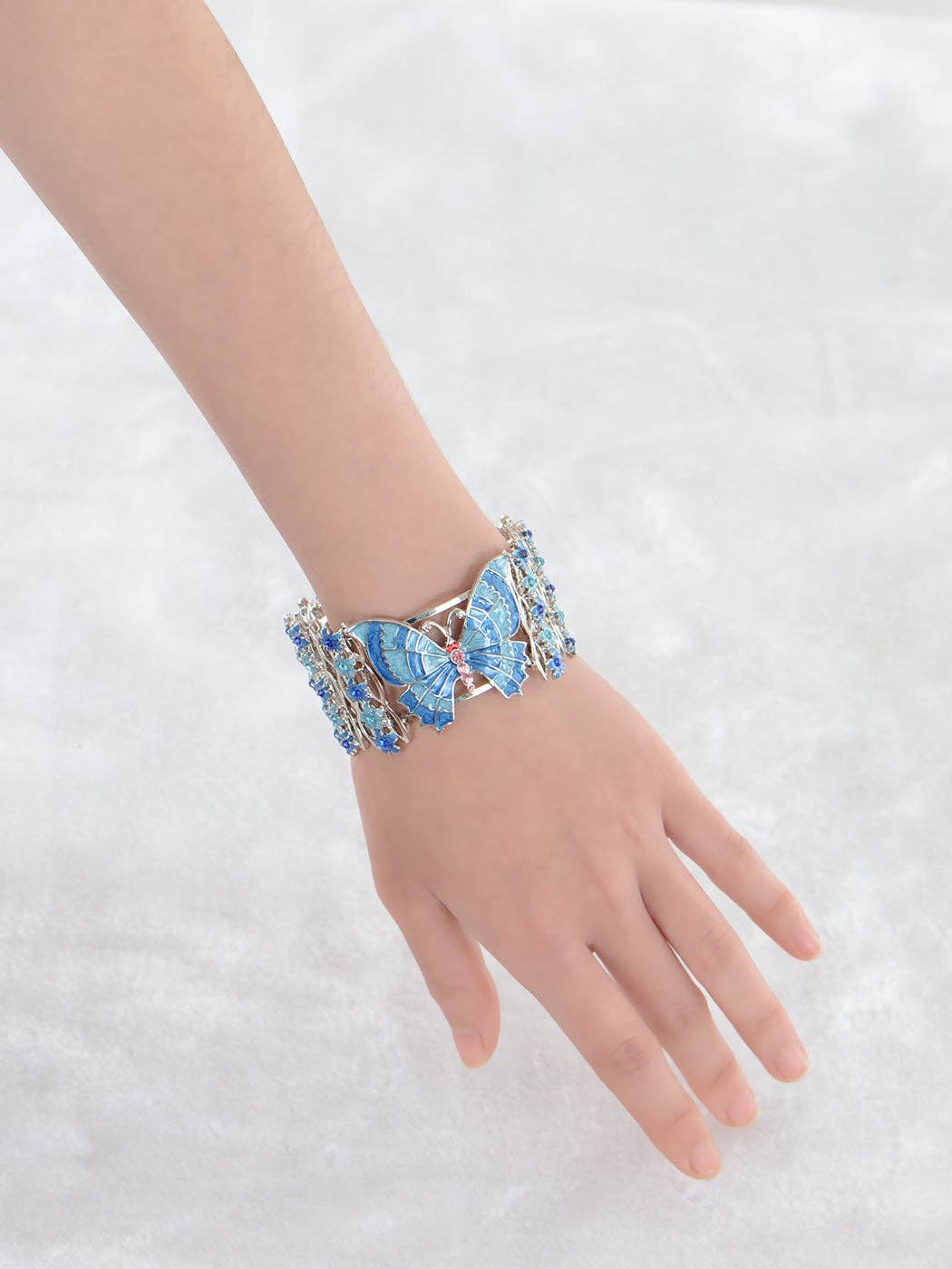 AK Brand - Wholesale Cuff Bracelet - Gold Floral Topaz Butterfly Dragonfly Cuff Bangle Bracelet10