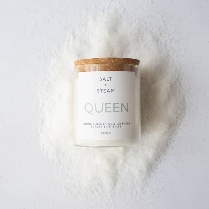 Salt + Steam - Wholesale Bath Salts - Queen - Lemon, Eucalyptus & Lavender Bath Salts 80g & 432g1