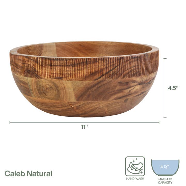 Fitz and Floyd® Mikasa® Pfaltzgraff® - Wholesale Serve Bowl - Fitz & Floyd Caleb Acacia Wood Large Serve Bowl Open Stock