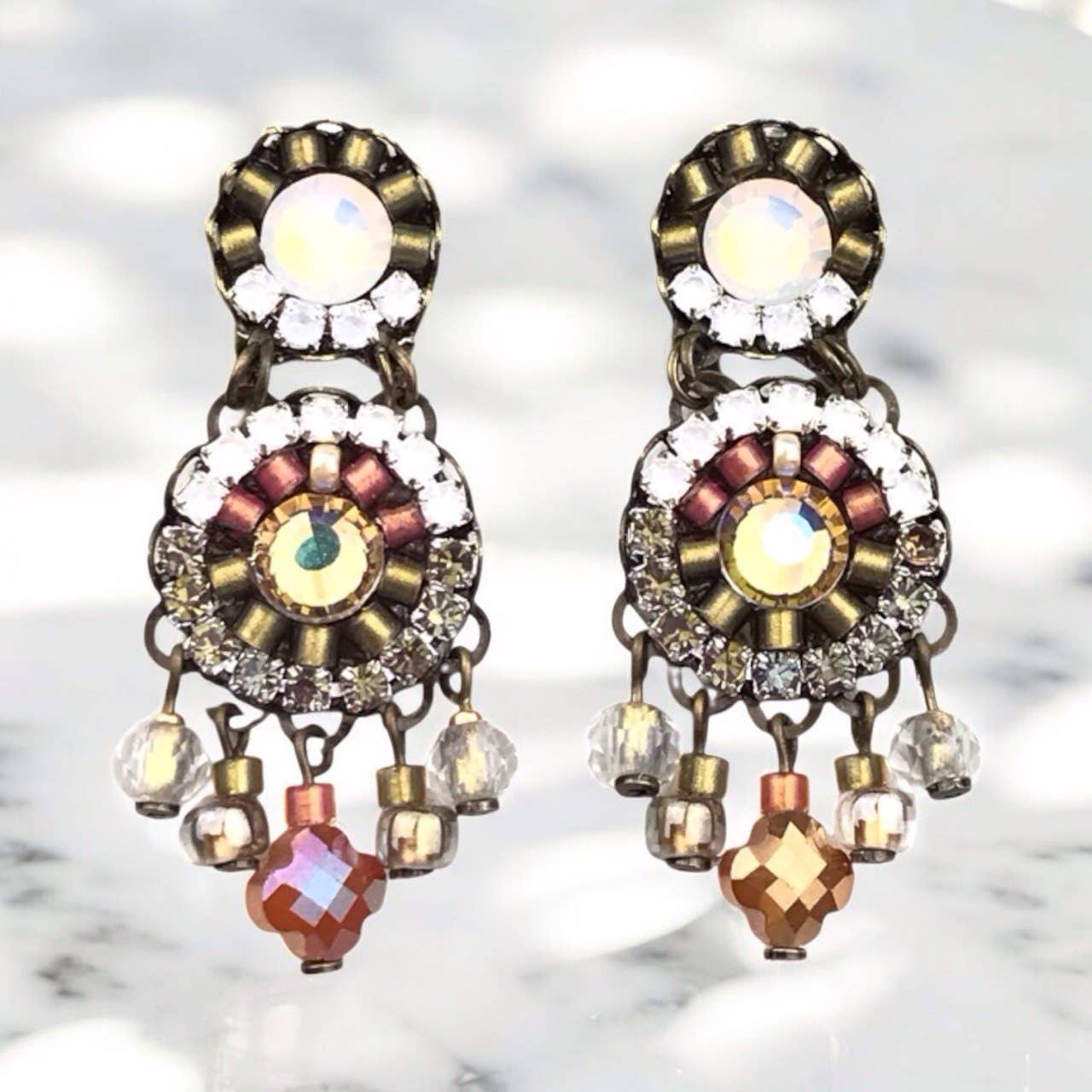 melizijewelry - Vendita all'ingrosso Orecchini pendenti - Orecchini di cristalli Nebula piccoli2