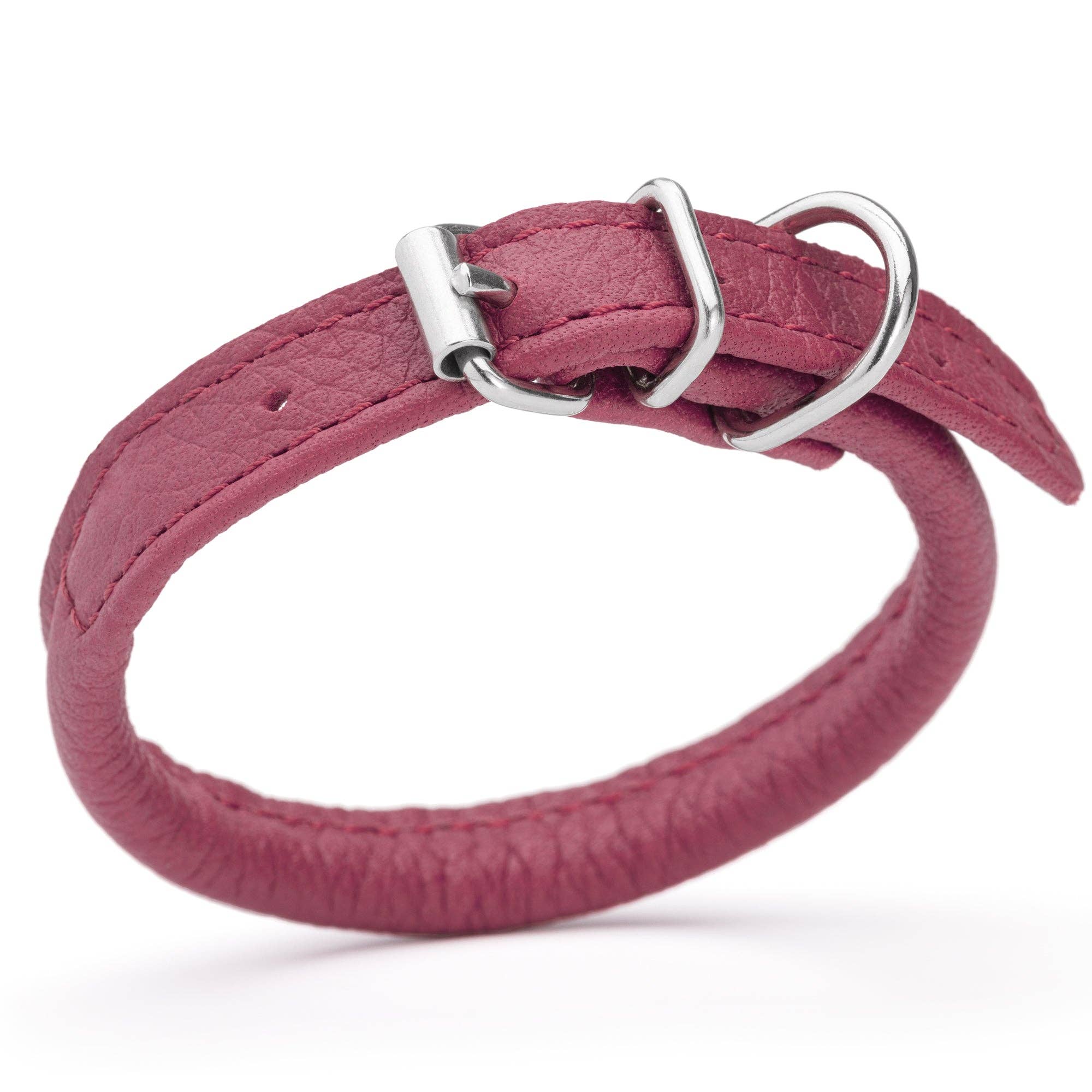 Dogline - Wholesale Halsband - Hond - Zachte Leren Halsband Rond21