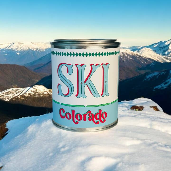 Rambling Caravan - Wholesale Travel Candles - Ski Aspen Candle - Paint Tin Candle6