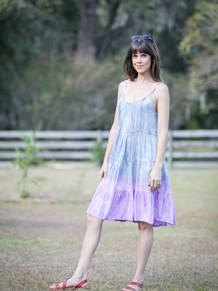 Sacred Threads - Wholesale Dress - Women's - Serene Gray Babydoll Summer Dress
