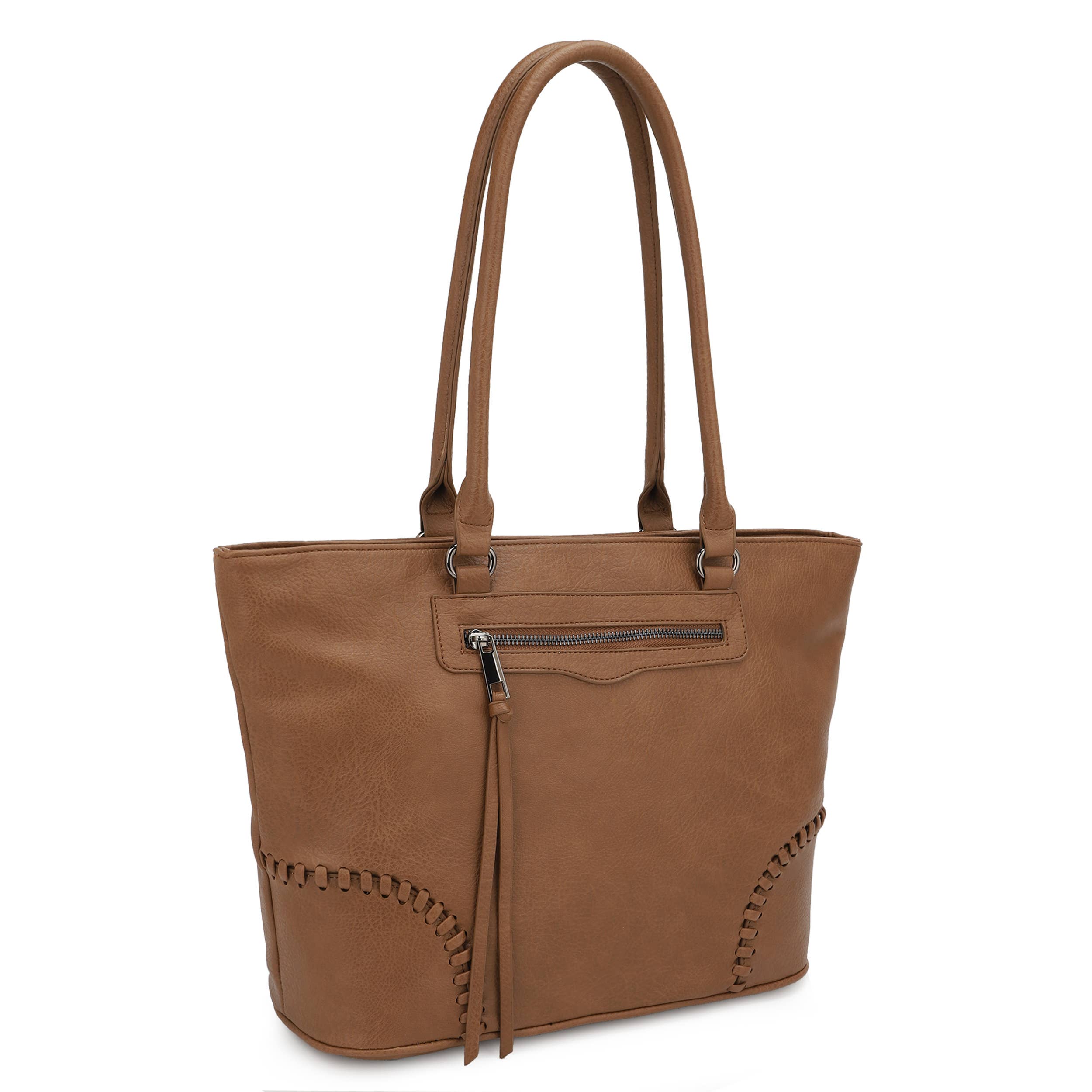 KAYLA+AVA – Großhandel Tragetasche – Damen – Alyssa Slouchy Tragetasche, lässig, Whipstitch, silberne Hardware11