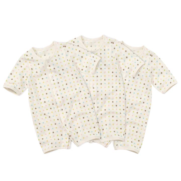 Organic Newborn Onesie Bodysuit (3 Pack) - Pastel Dots for wholesale by WithOrganic