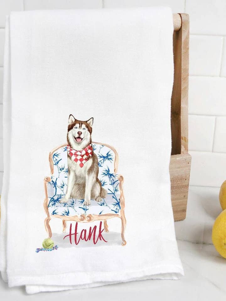 Brown Husky Geschirrtuch für den Großhandel von The Preppy Pineapple Home