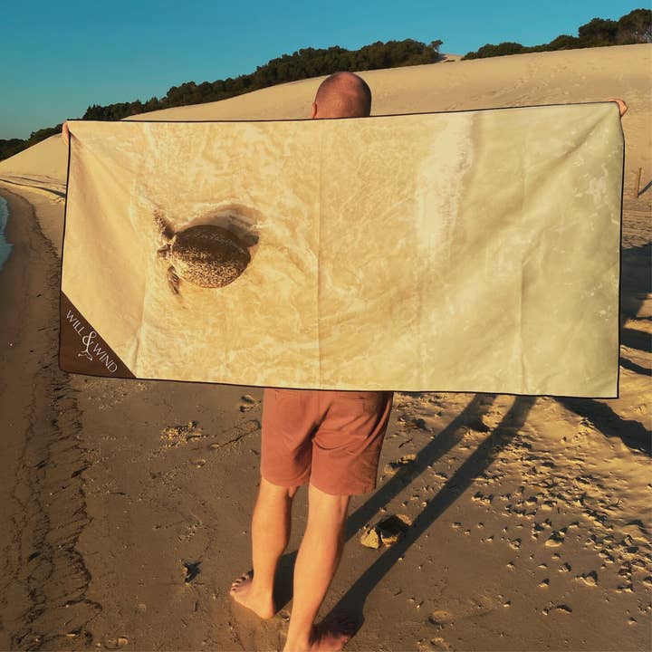Will and Wind - Beach Towels & Accessories - Wholesale Beach towel - Turtle on Beach Travel Towel / Beach Towel - Lux Microfibre6