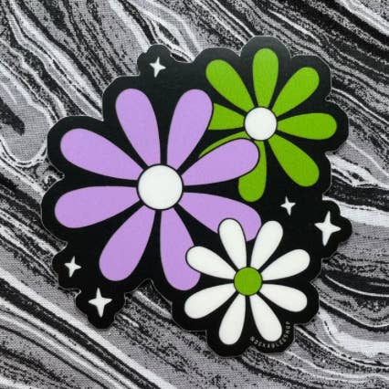 Genderqueer prästkragar Klistermärke, Queer, Kön, HBT, Pride Flagga för wholesale av Queerdo Co.