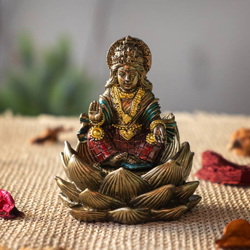 Pacific Trading - Wholesale Decorative Figurine - Lakshmi Hindu Goddess on Lotus