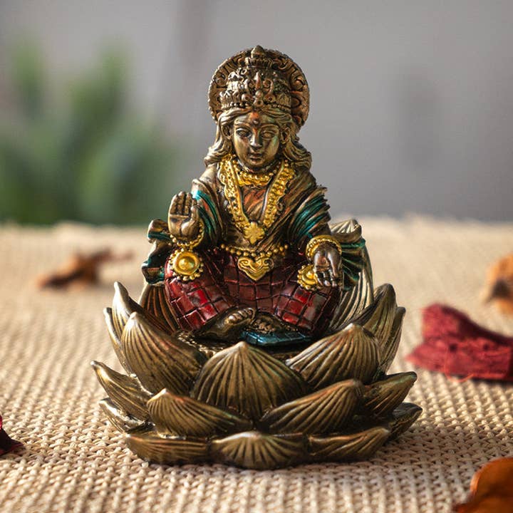 Lakshmi Hindu Goddess on Lotus and other Purchase Wholesale saraswati. Free Returns & Net 60 Terms on Faire trending on Faire.