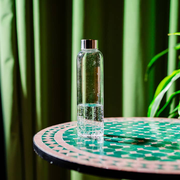 Hospitality Glass - Wholesale Water Bottle - Atlantic .5 L. Lidded Water Bottle4