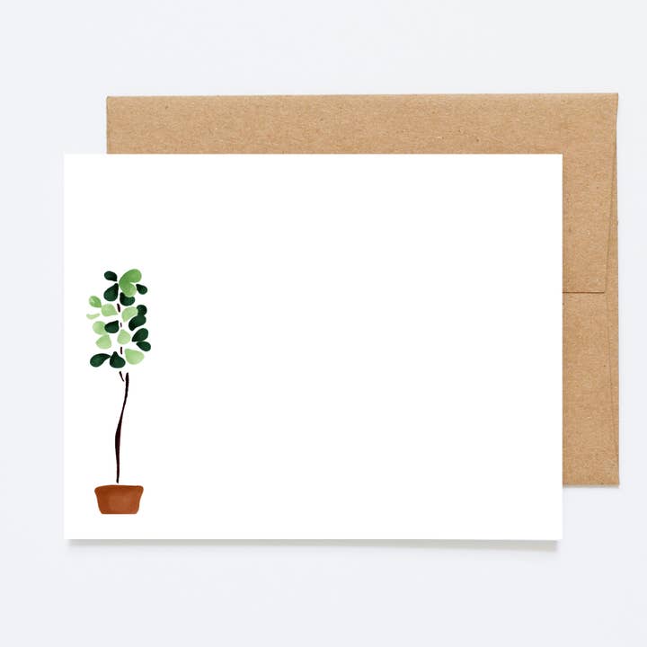 Fiddle Fig Note - Box Set/Flat Note Cards for wholesale by Shortpockets