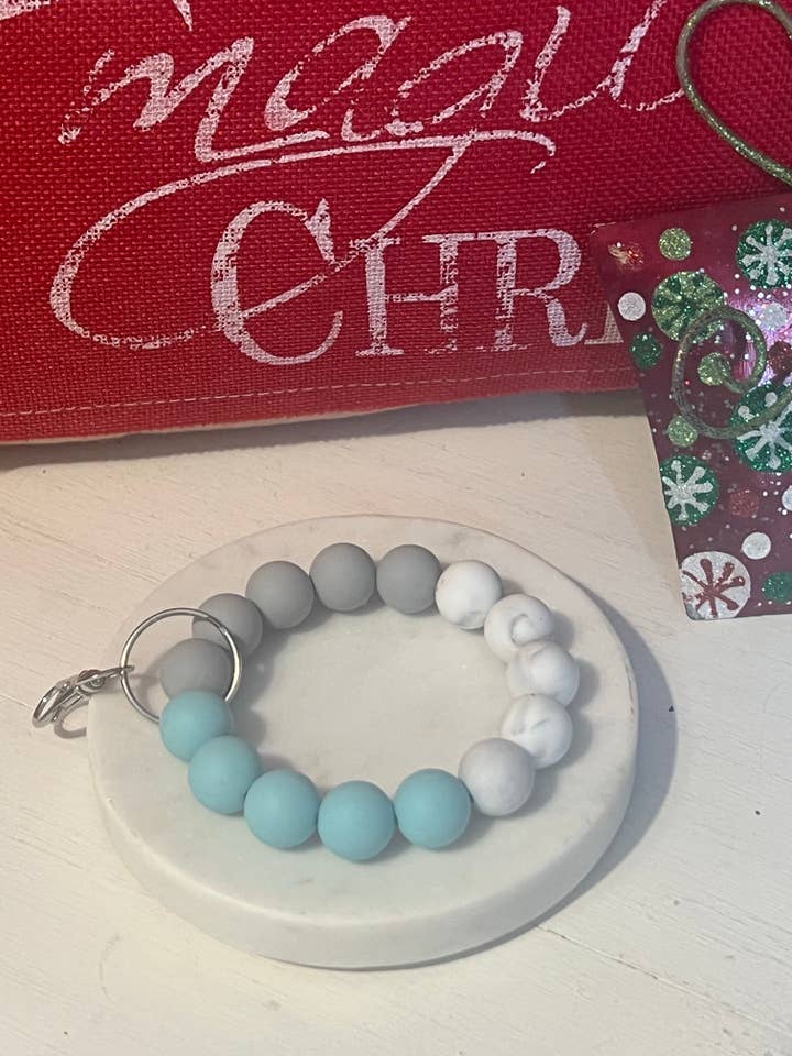 Caribbean Gray Keychain Wristlet for wholesale by Inspiration Beads