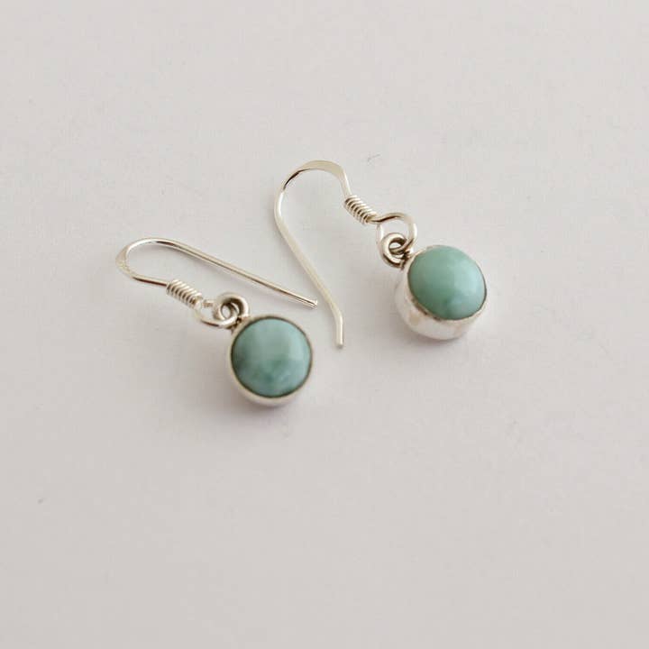 BKGEMS - Wholesale Dangle Earrings - Larimar (Atlantisstein) Ohrhänger in 925 Silber Edelstein Schmuck1