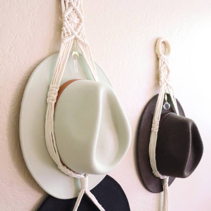 Under The Pines Goods - Wholesale Hat Rack - Macrame Hat Hanger | Boho Hat Display