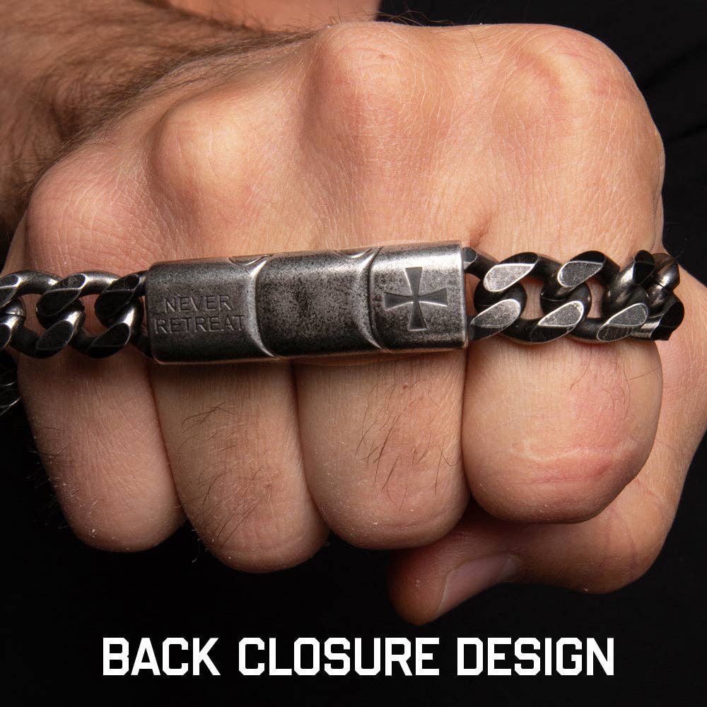 The Hero Company - Wholesale Link & Chain Necklace - Knights Templar Cuban Link Necklace: Helps Pair Veterans With A Service Dog Or Shelter Dog -Faire1