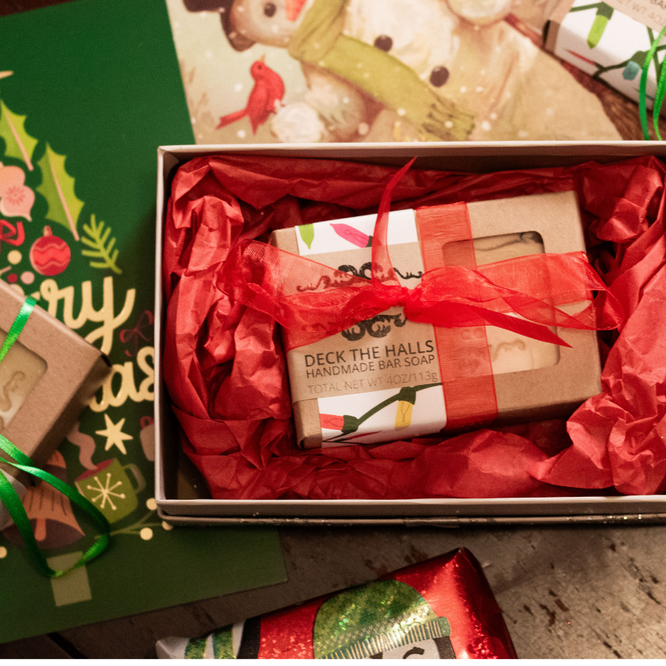 Center Street Soap Co - Wholesale Bar Soap - Deck The Halls Christmas Handmade Bar Soap - 4oz6