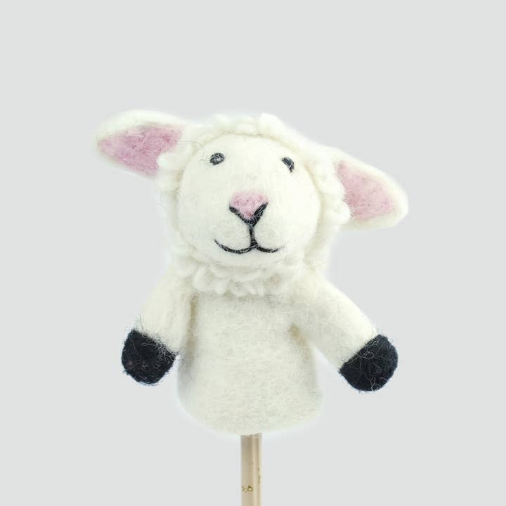 Finger Puppets - Sheep - White for wholesale by The Winding Road