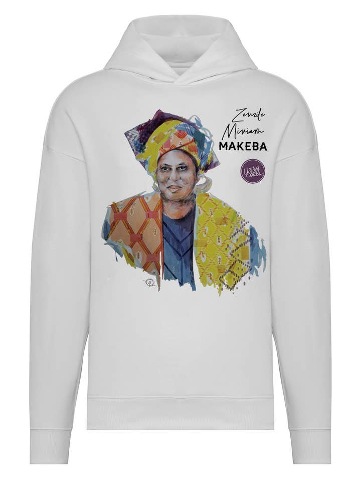 Miriam Makeba I Le sweat-shirt à capuche oversize unisexe pour la vente par UNITED SOULS