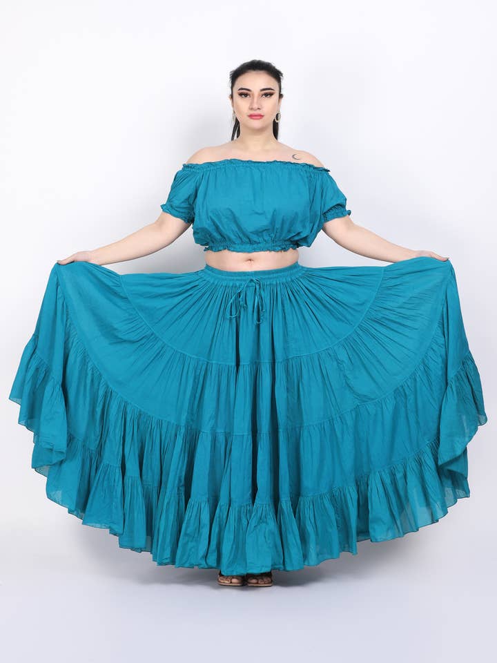 Wevez - Wholesale Skirt - Women's - American Tribal Style 25 Yards Cotton Renaissance skirt