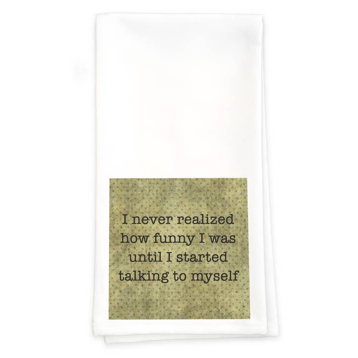 Talking to Myself - Towel for wholesale by Paisley & Parsley