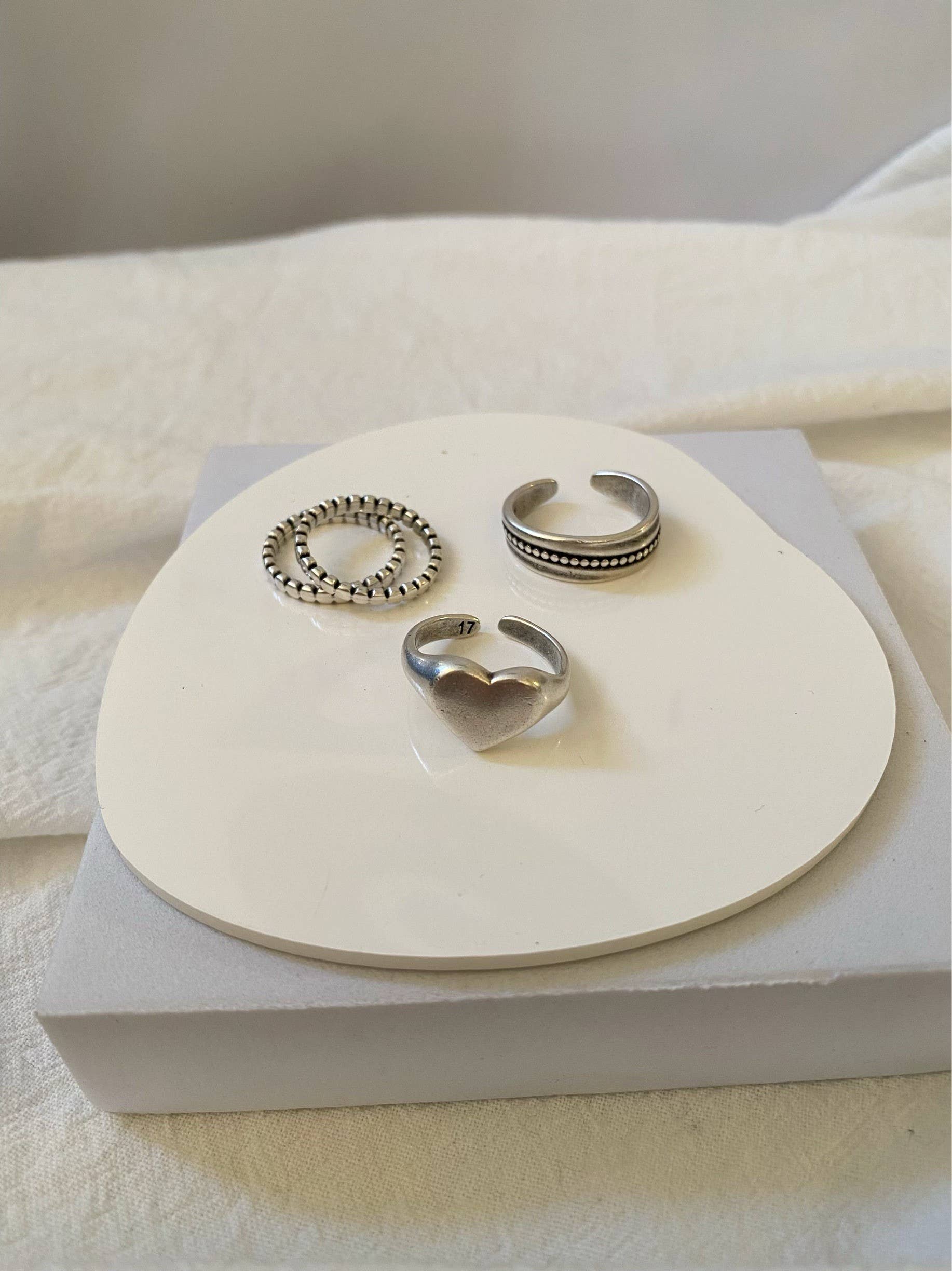 Christina Christi - Venta al por mayor Anillo de banda/apilable - Anillos de plata para mujer, anillos apilables, anillo de corazón, anillos anchos5