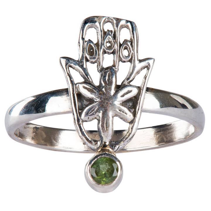 PERIDOT HAMSA w/ STAR RING for wholesale by Benjamin International
