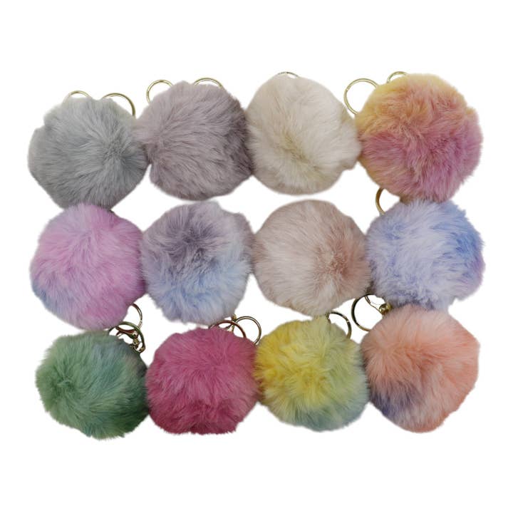 ASSORTI Porte-clés pompon KC0428-1 (lot de 12) en vente sur Faire6