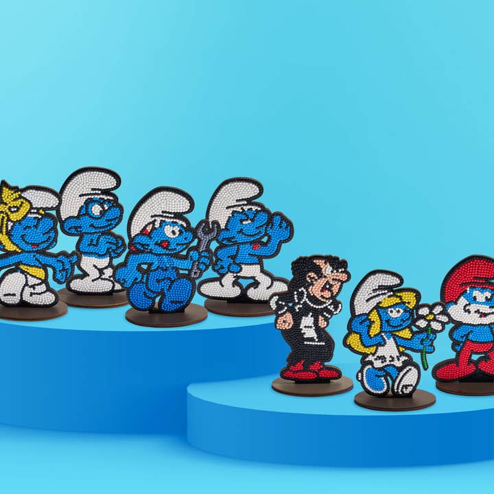 Diamond Art Club - Wholesale DIY Craft Kit - Sparkle Pals™ - The Smurfs™ Complete Set