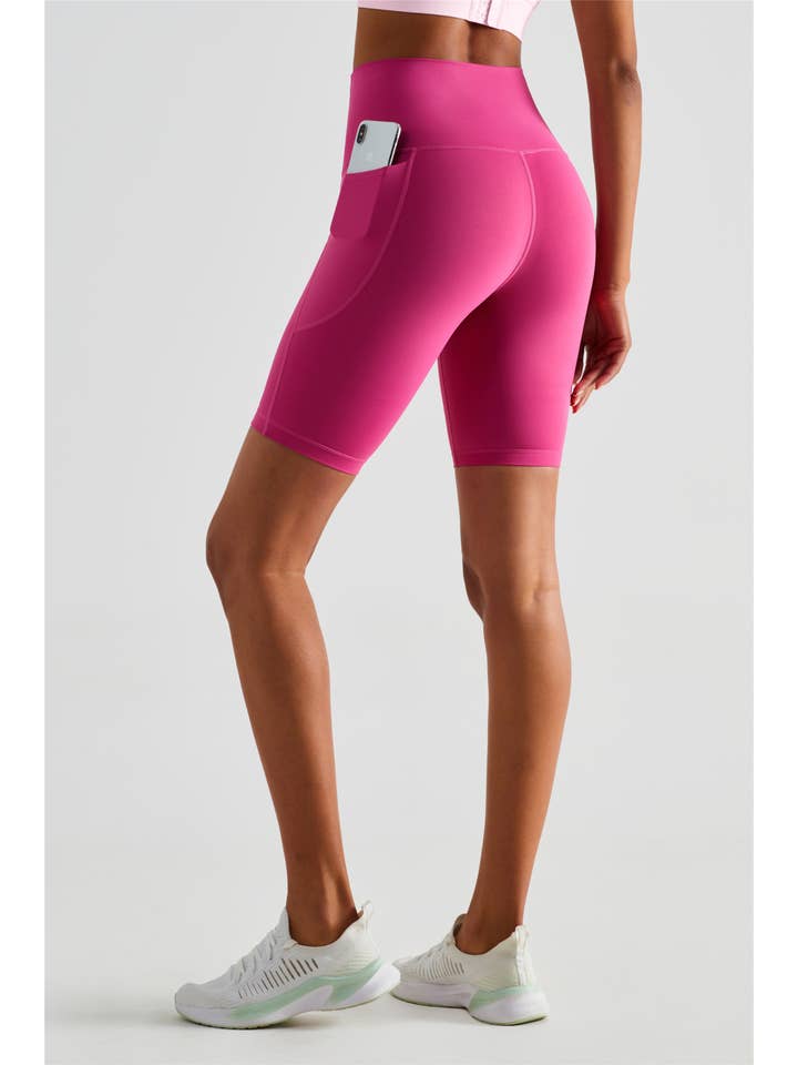 91thelabel - Wholesale Athletic Shorts - Women's - Faye High-Waist Biker Shorts with Side Pocket21