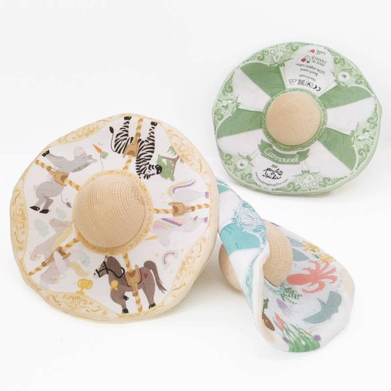 Paulette Et Sacha – Brinquedo de madeira - Crianças por atacado – Brinquedo Carrossel Oceano para Primeiros Momentos3