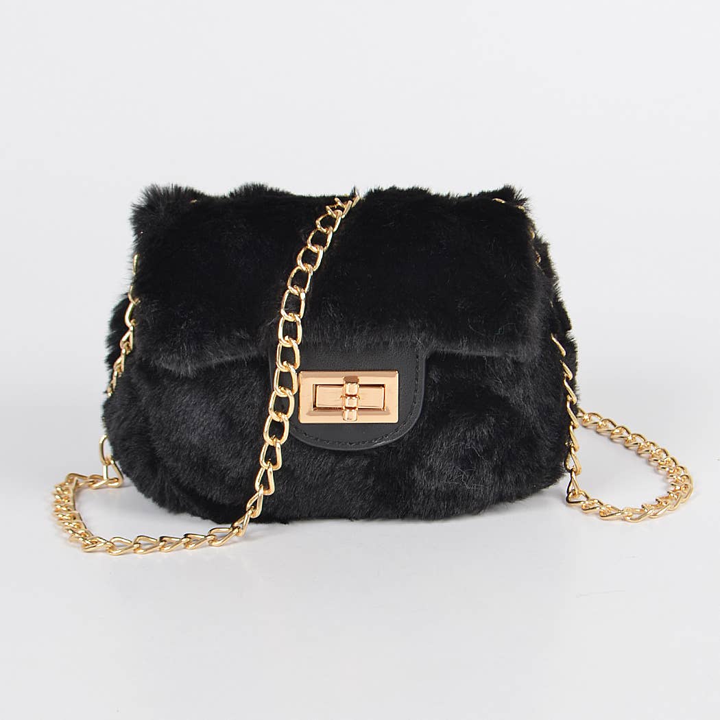 3AM BY H&D ACCESSORIES - Wholesale Crossbody Bag - Women's - Faux Fur Mini Bag7