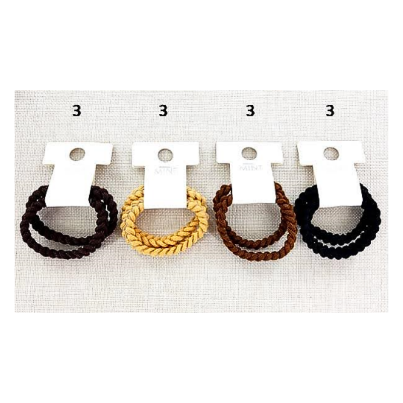 Atlas Fashion - Wholesale Hair Tie - Braided Hair Tie 2 Pce Set1