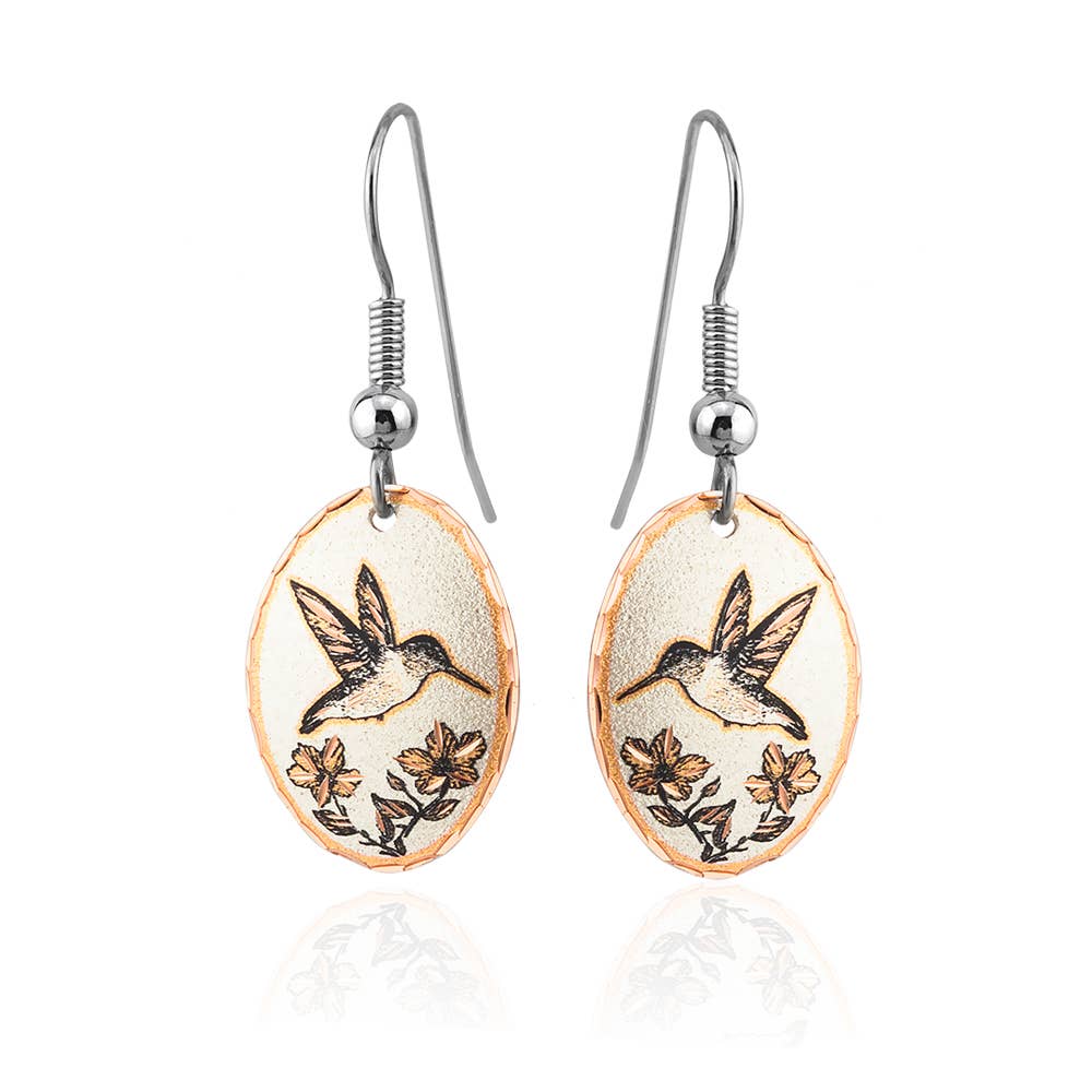 COPPER ARTS INC. - Wholesale Dangle Earrings - CL 44 Hummingbird Design Earrings0