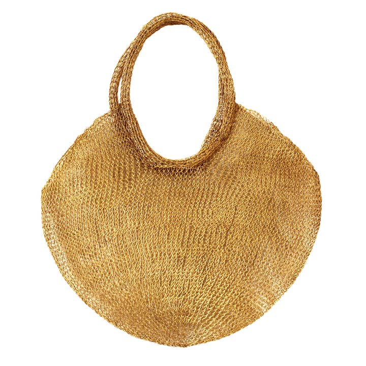 Mørk Guld SOL netpose i mørk guld med metaltråd for engroshandel på Faire3