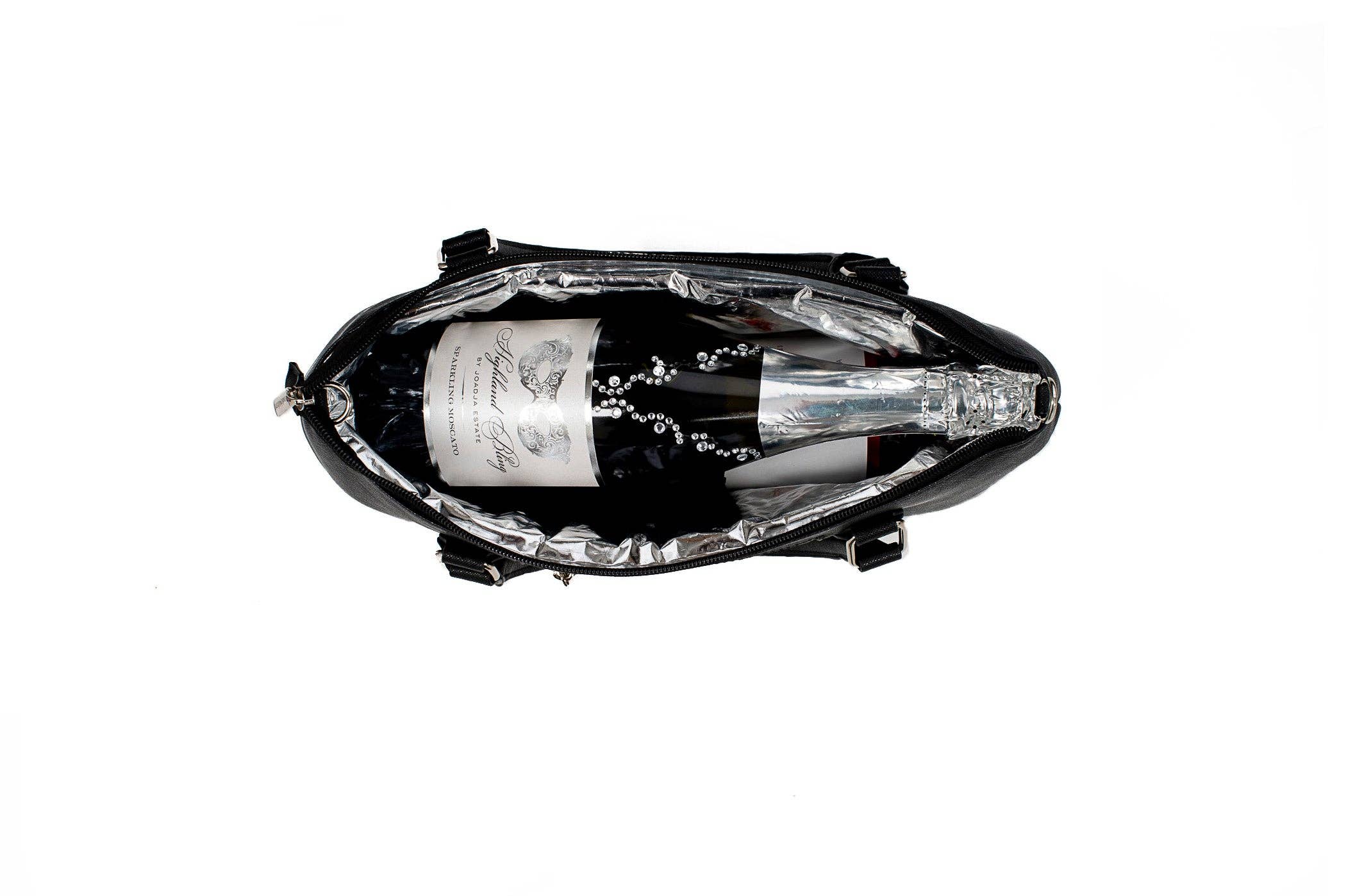 Cool Clutch Pty Ltd - Wholesale Cooler/cooler bag - Emma Cool Clutch (Grey Leopard) 2 Bottle Cooler bag3