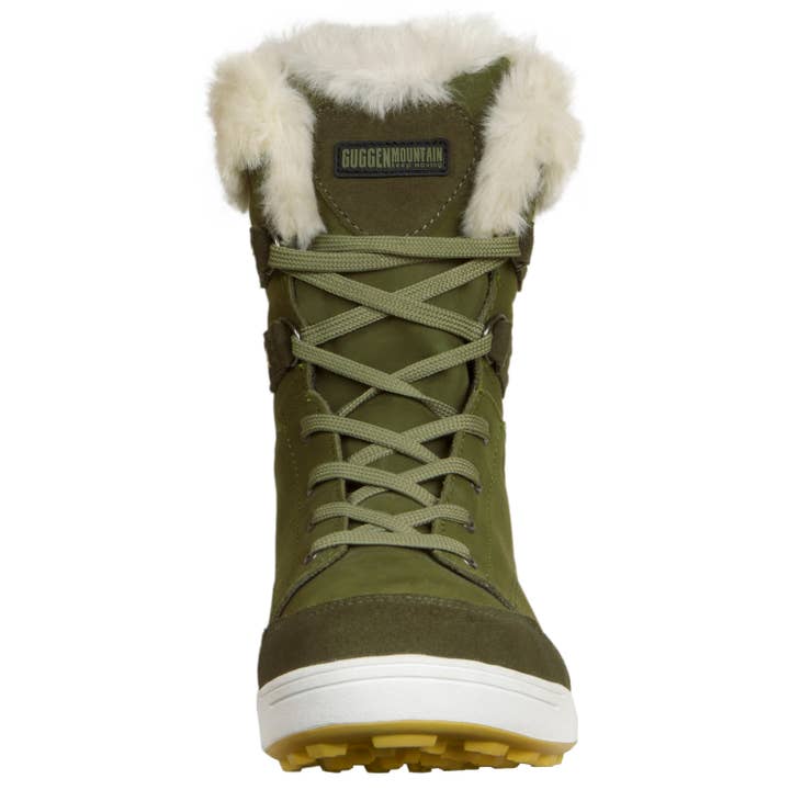 GUGGEN Mountain - Wholesale Snow Boots - Women's - GUGGEN MOUNTAIN B-Ware HPC56 Damen Winterstiefel Echtleder Gefüttert Mit Kunstfell Wasserdicht Mit Membran12