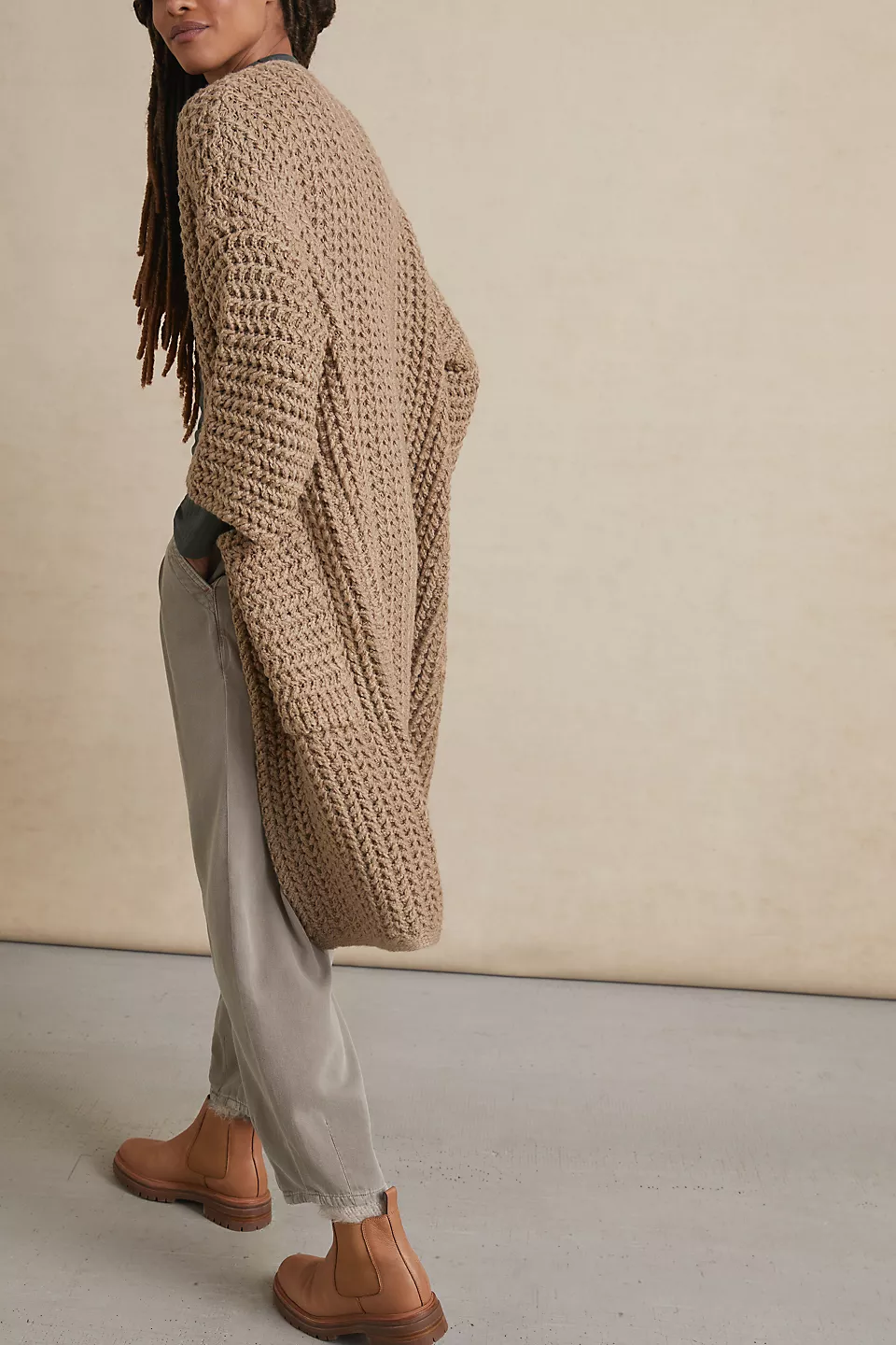 SAACHI - Vendita all'ingrosso Kimono - Donna - Cardigan Kimono a maniche lunghe in maglia a trecce7