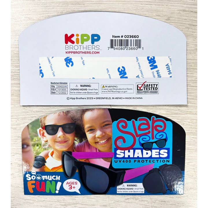 Novelty Brands - Wholesale Sunglasses - Kids - SO MUCH FUN! KIDS SLAP SUNGLASSES 12 PIECES PER PACK