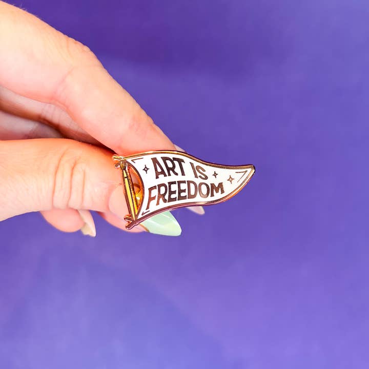 The Paint Sesh - Wholesale Lapel Pin/Button - Art is Freedom Pin | Artist Accessory | Artist Enamel Pin8