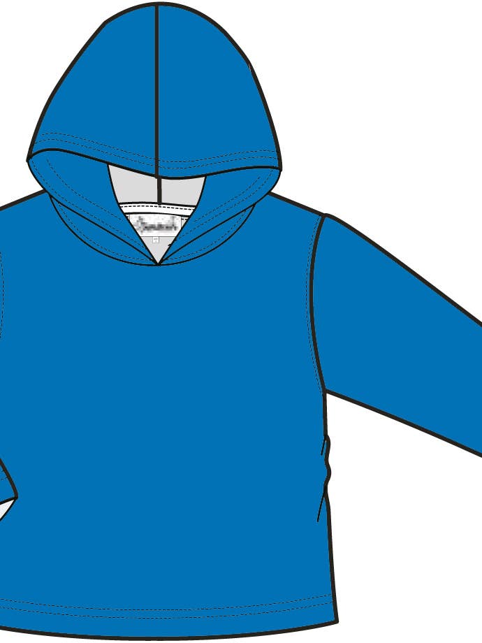 Sudadera con capucha de bambú orgánico unisex para adulto en azul cobalto para venta al por mayor de Twinflower Creations