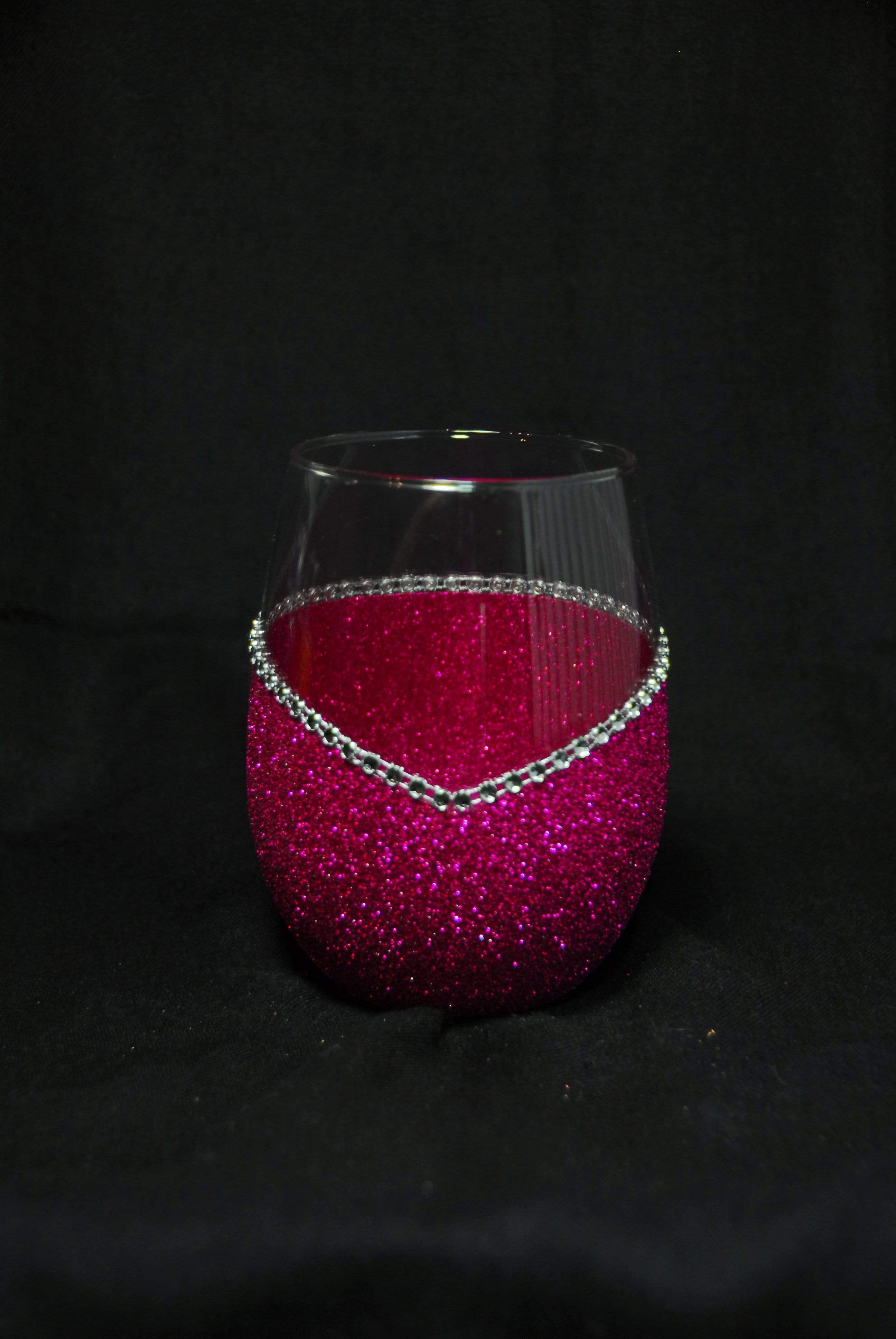 WineyBitches.Co - Wholesale Wine Glass - Bride (Wedding Rings Design) – Handmade Bling Wine Glass (Wedding Party Collection)18