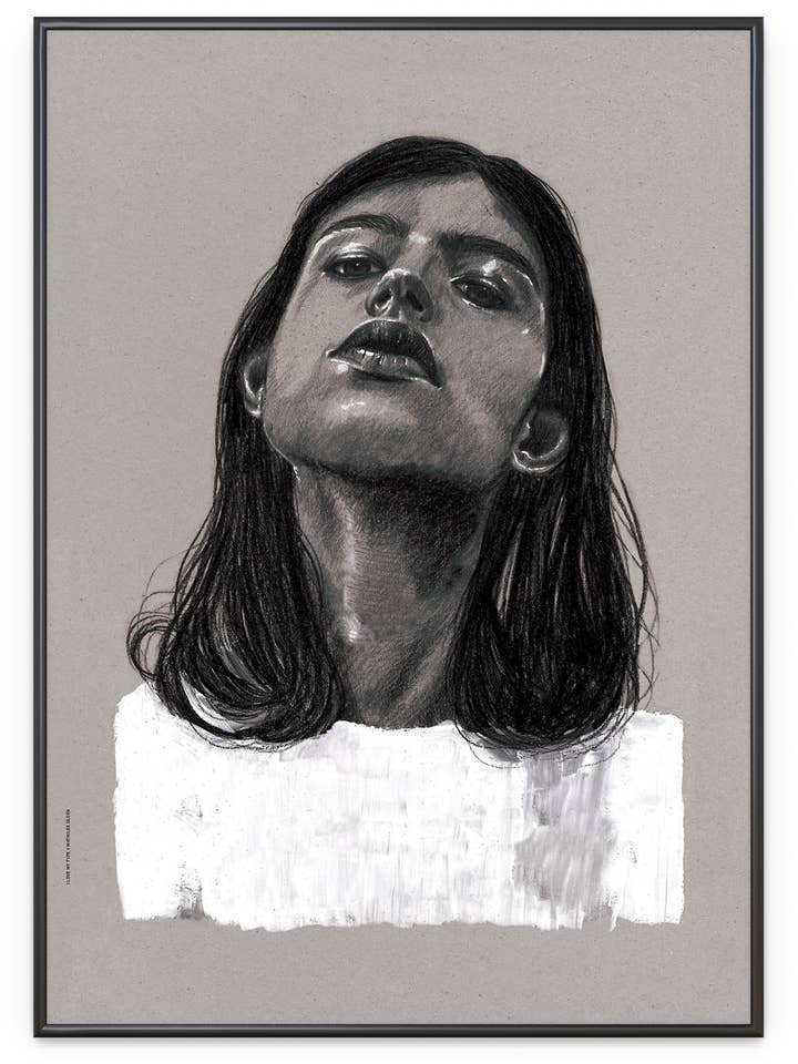 Confident, Cardboard Grey, Art Print, Various Sizes for wholesale by I Love My Type