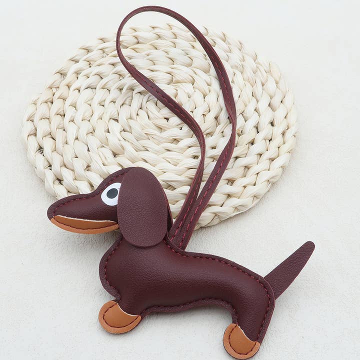 Crave by FW - Wholesale Keychain - Women's - Cute Leather Dachshund Keychain9