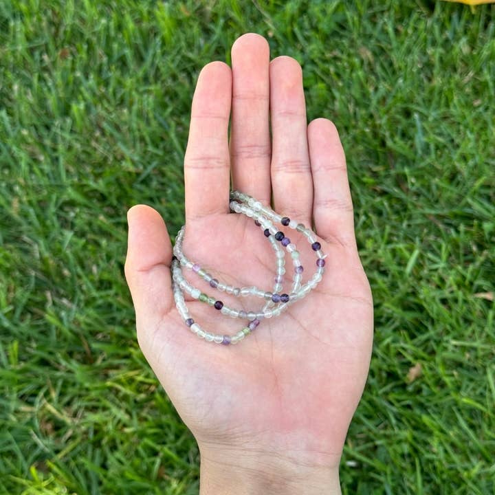 Earths Elements Wholesale - Wholesale Beaded Bracelet - Crystal Bracelet - 4mm Fluorite, pack of 51