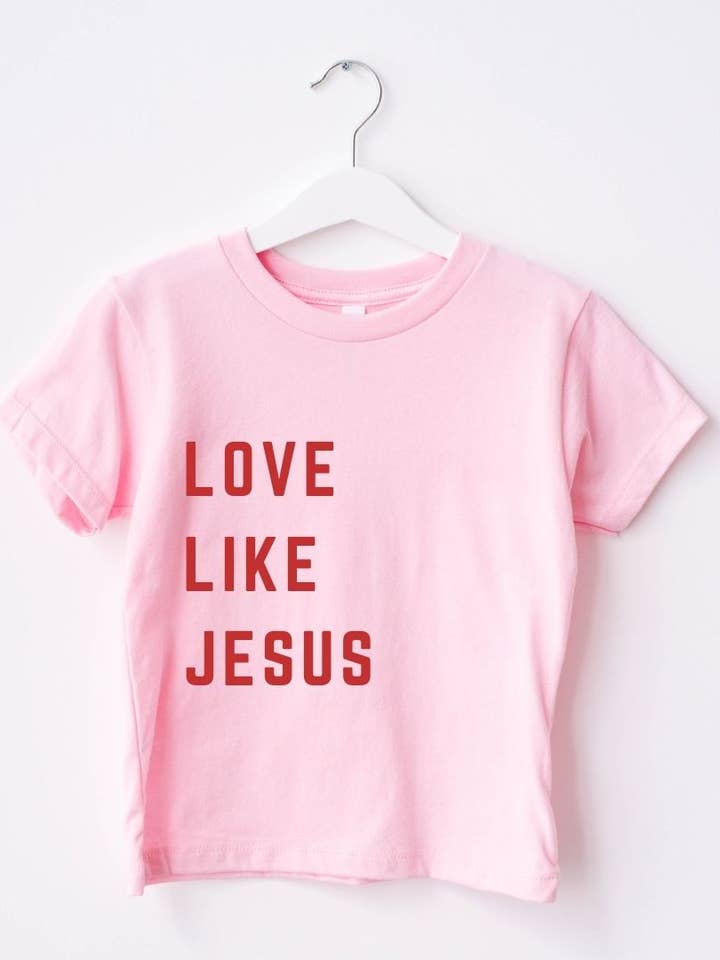 T-shirt Love Like Jeses/ Roupa Cristã para Crianças por atacado de Little & Brave