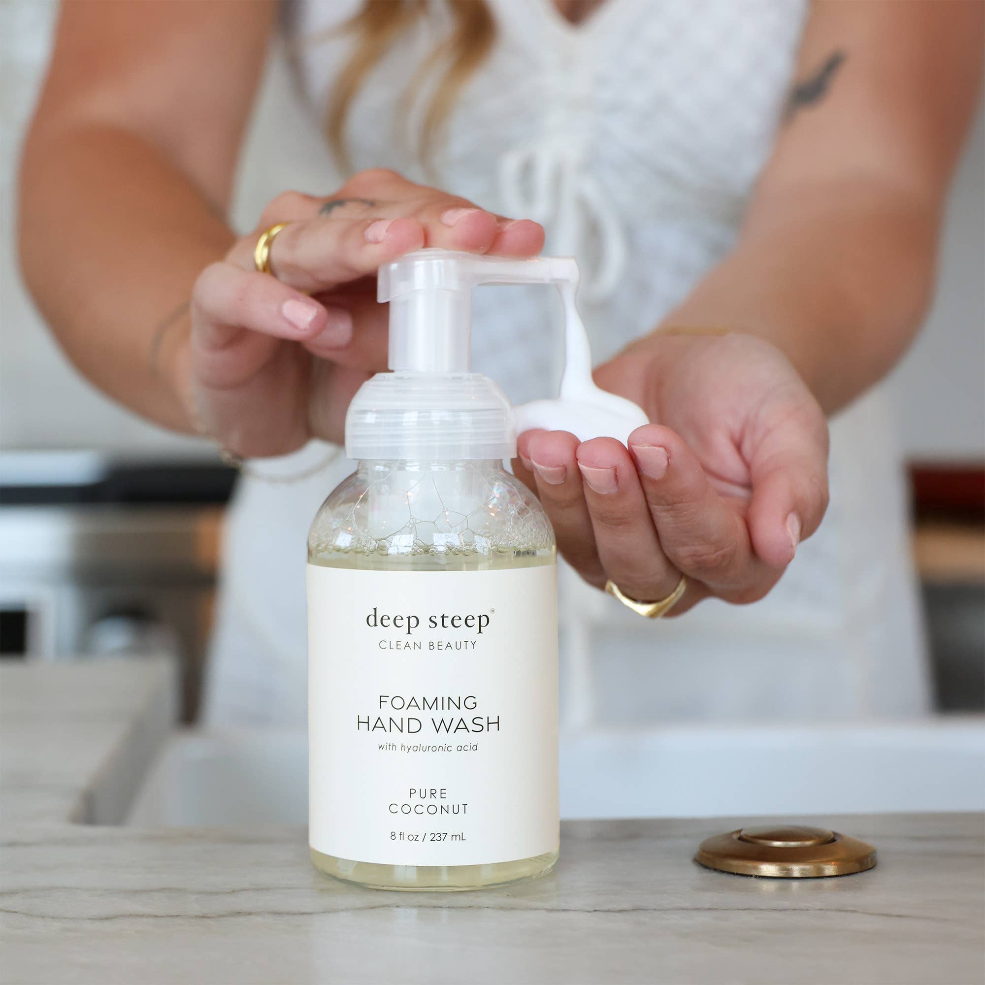 Deep Steep Clean Beauty - Wholesale Hand Soap/Wash - Foaming Hand Wash - Pure Coconut 8oz2