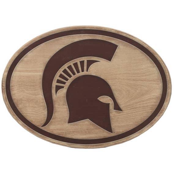 Michigan State University Logo Wood Wall Decor for wholesale by Open Road Brands, LLC